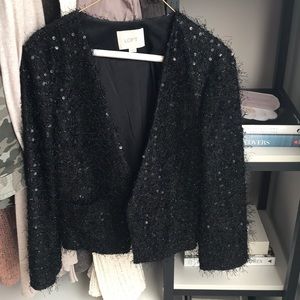 Loft Light Weight Black Jacket with Sequins